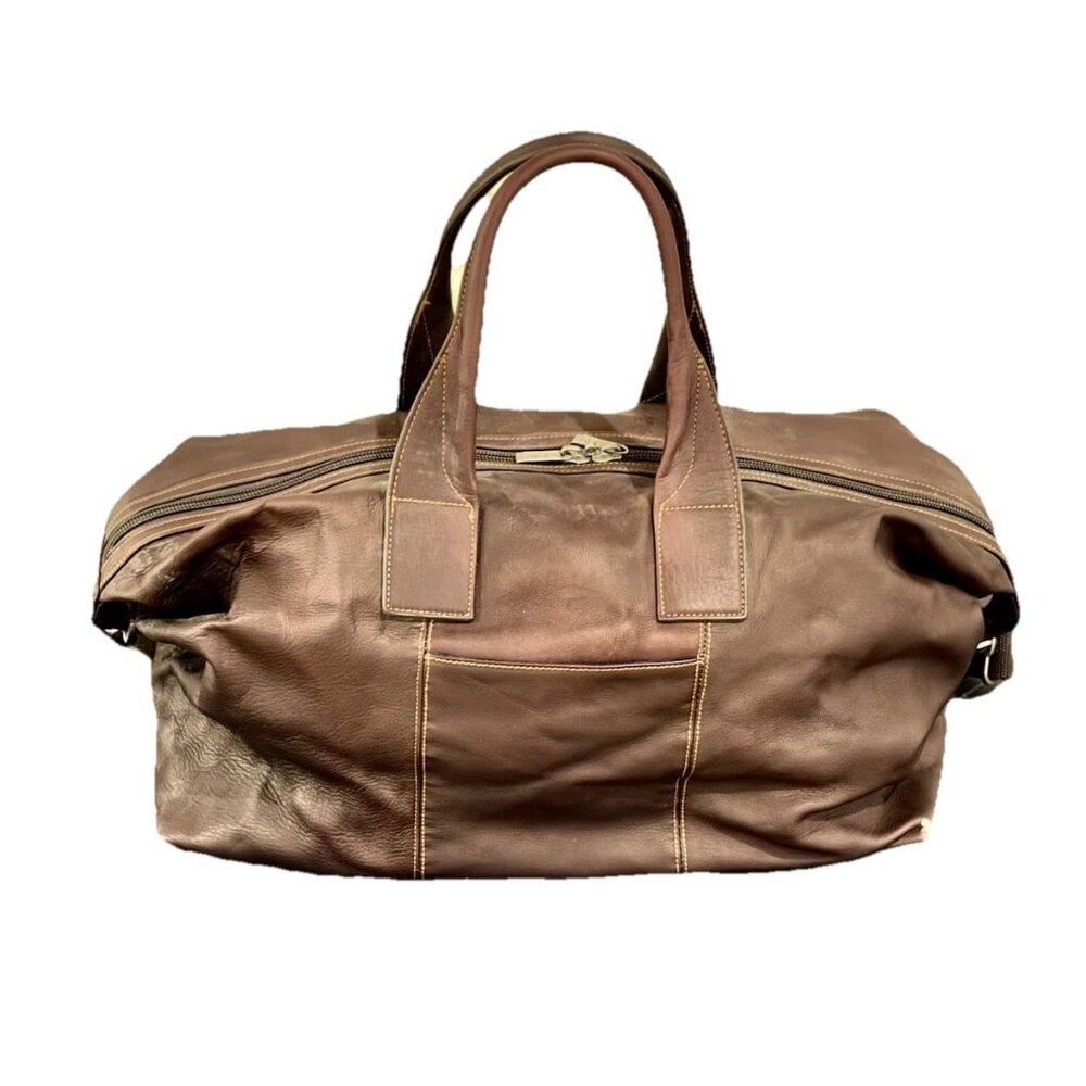 Kenneth Cole Colombian Leather 22" Duffel Unused-Discontinued $495 Retail - Read